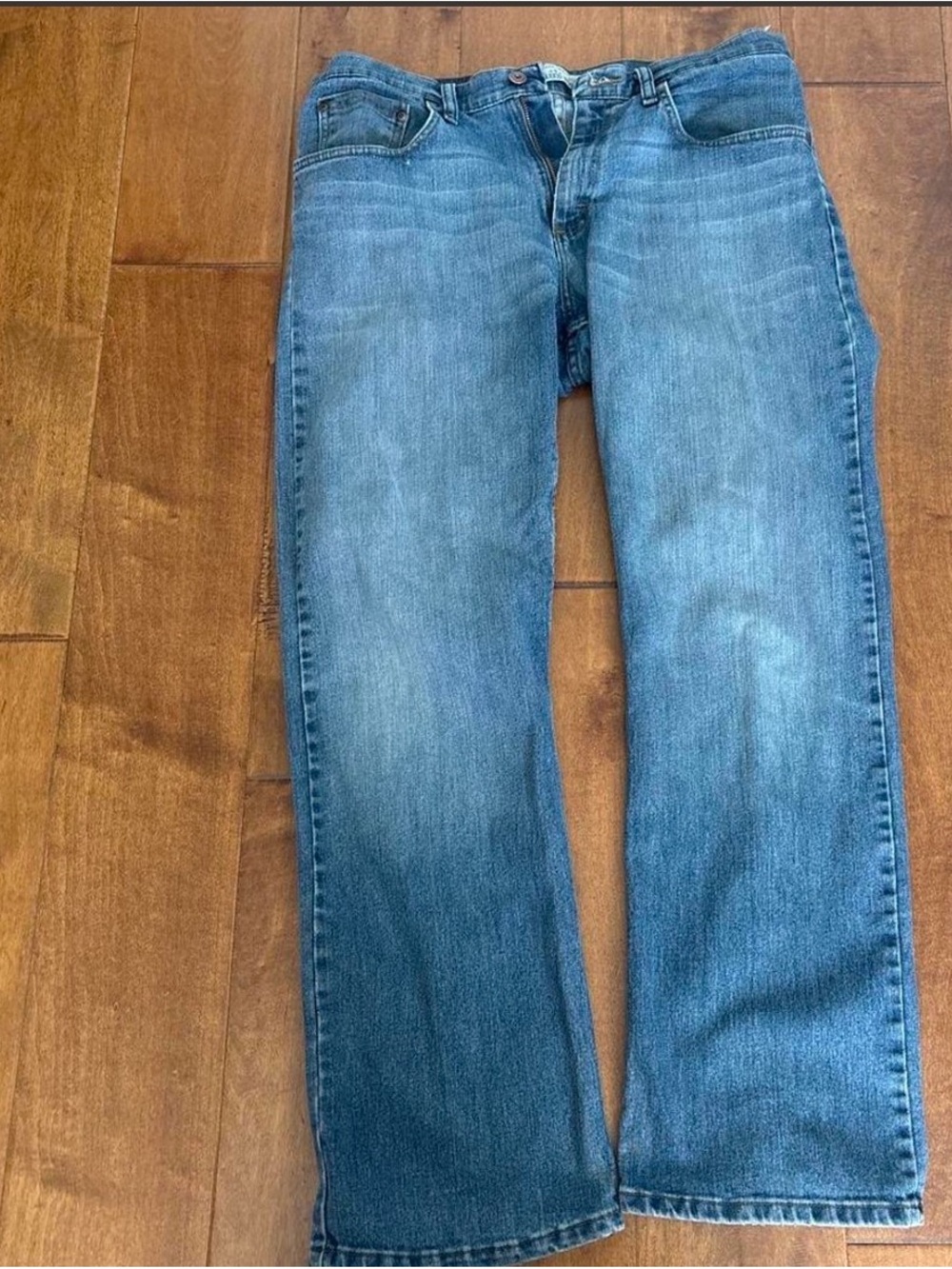 Wrangler Men's Straight-Leg Jeans in Medium Blue Wash